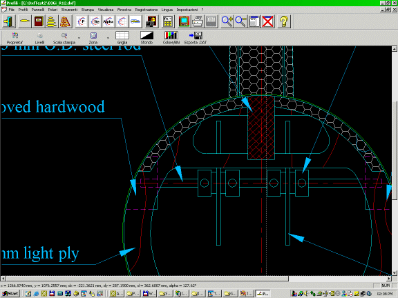 Visualizzazione DXF.