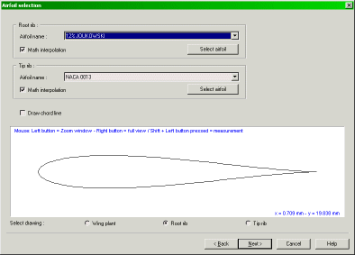 Airfoil selection